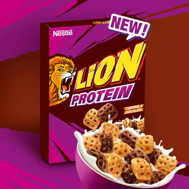 Lion Protein banner brand