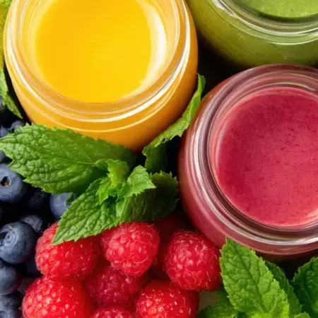 Smoothies and berries